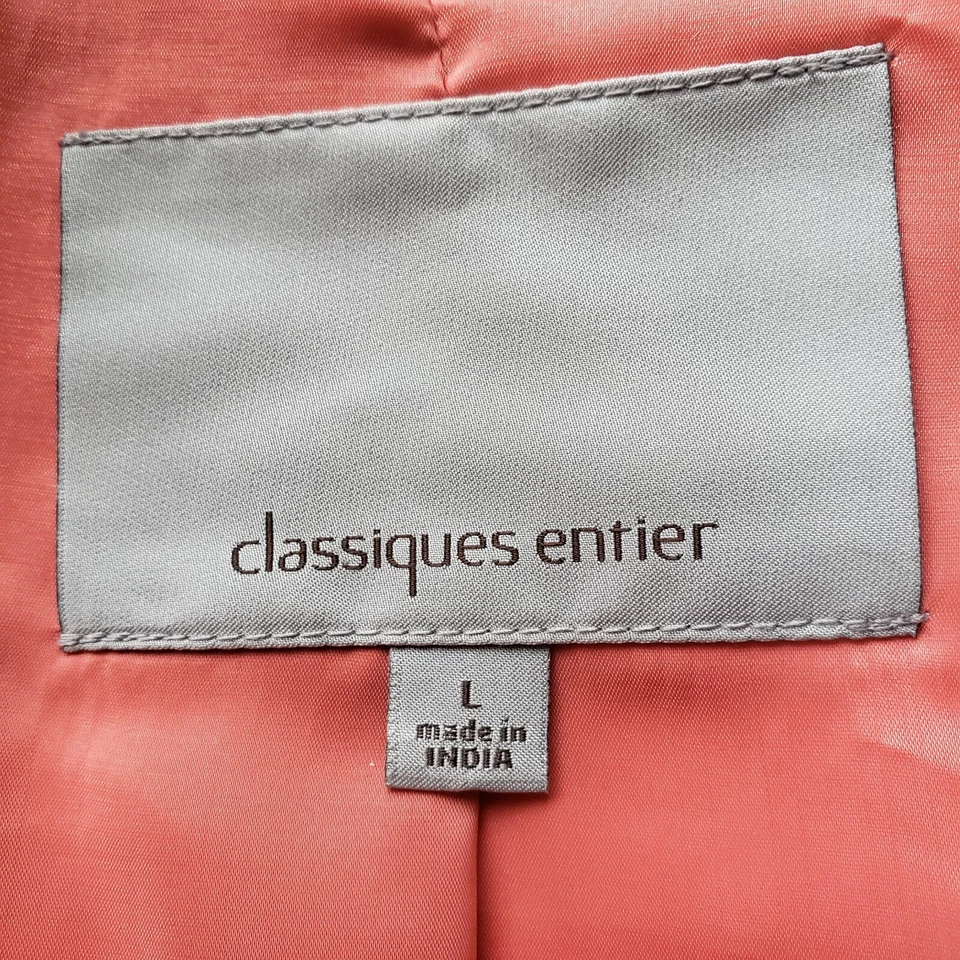 Chaqueta Classiques Entier Grande Frente Abierto Coral Salmón Cuero Bolsillos Foto 2 de 4