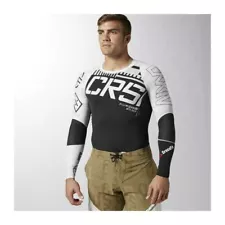 [B87912] Mens Reebok Crossfit Midweight Long Sleeve Compression - Black/White