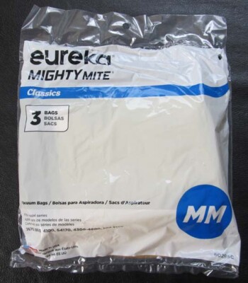 EUREKA Vacuum Bags Style MM ~ GENUINE EUREKA ~ Pack Of 3 Bags ~ Mighty Mite