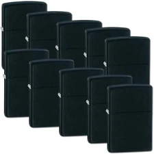 Zippo Black Matte Lighter Set of 10