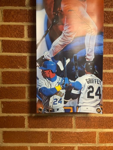 New 30x9 KEN GRIFFEY Jr. Vinyl POSTER Seattle Mariners Seahawks baseball print ! - Picture 3 of 4