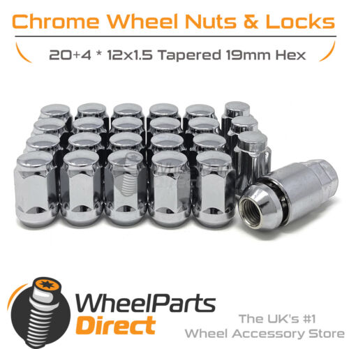 Wheel Nuts & Locks 20+4 12x1.5 for Opel Frontera [A] 91-98 on Aftermarket Wheels - Picture 1 of 4