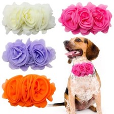4 or 6 or 20PCS Dog Collar Large Flowers Pet Collar dog collar flowers 4B