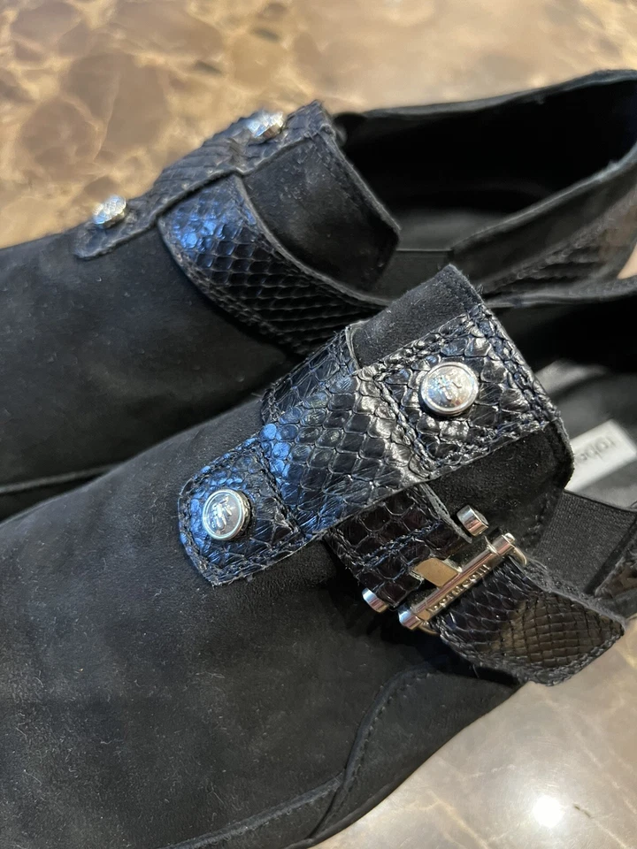 Мужские замшевые туфли Roberto Botticelli с элементами змеиной кожи сделано в Италии. - Изображение 3 из 4