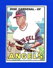 1967 Topps BASEBALL #193 JOSE CARDENAL EXCELLENT+ CALIFORNIA ANGELS (SB1)