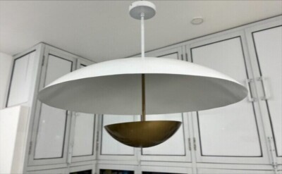 1950's Mid century Modern Elegant Dome Light Vintage Chandelier Ceiling Pendant