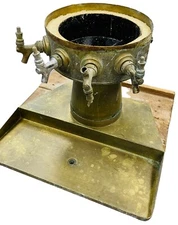Antique SF Mushroom Top Beer Tower Four Spigot Tap Brass Bar Chicago OLD SCHOOL