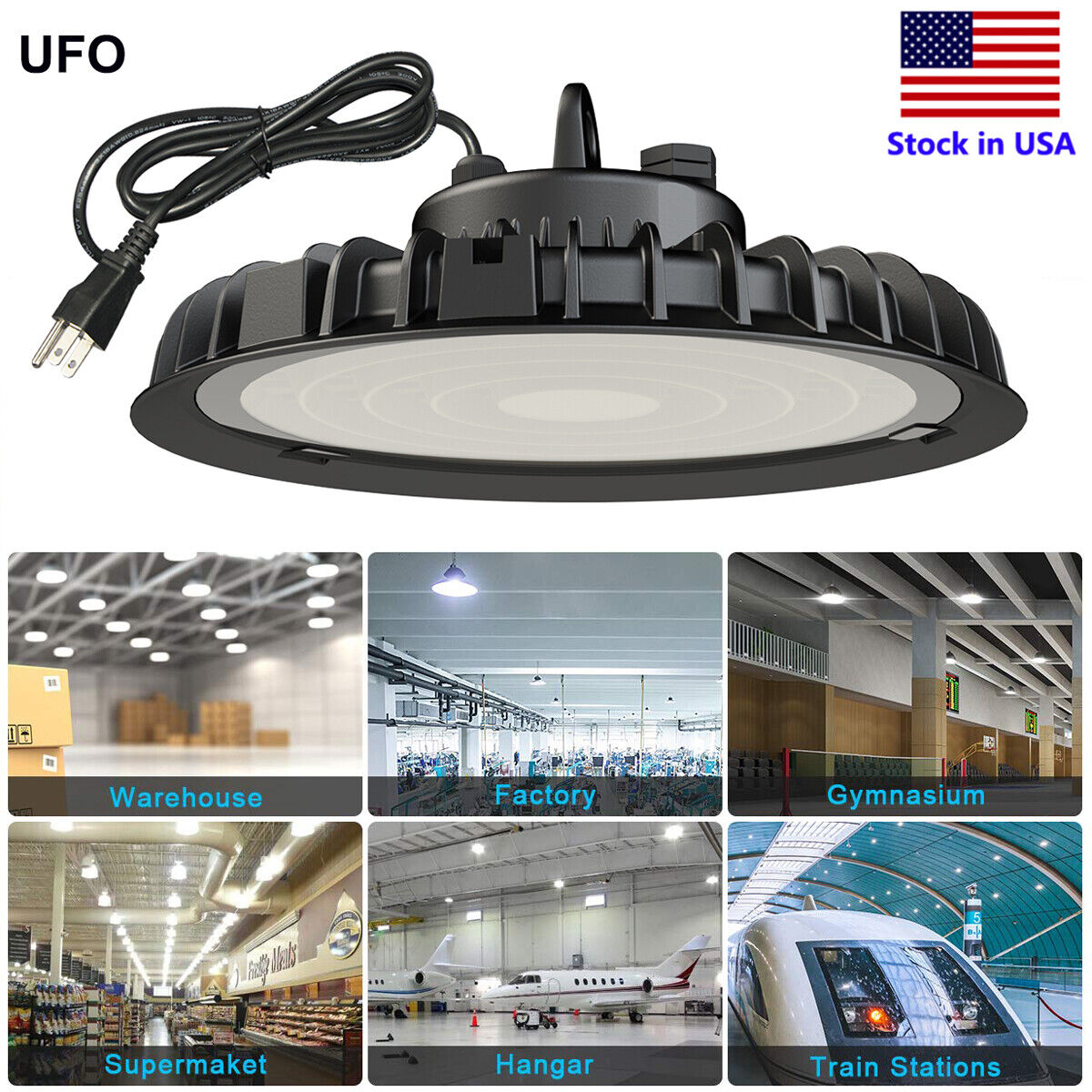 Super Bright Warehouse LED 200W UFO High Bay Factory Shop GYM Light Lamp | eBay