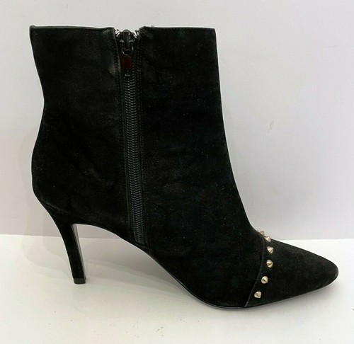 Nina New York Womens Stiletto Ankle Bootie Size 8M Black Crushed Velvet Upper - Picture 6 of 11