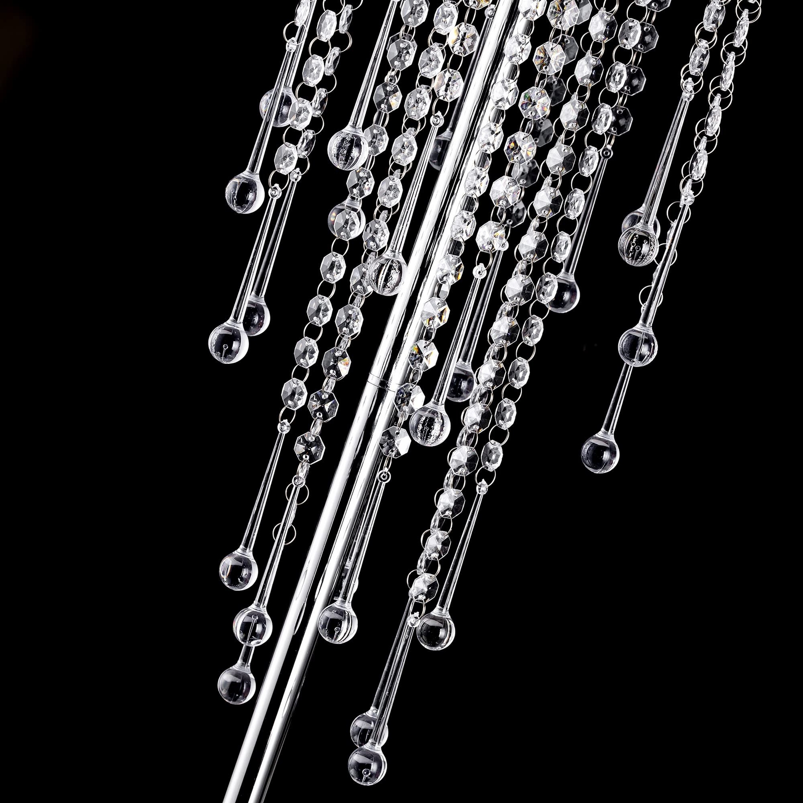 Tall Vases Wedding Centerpieces for Tables - 39.4" Silver Flower Vase with Ch...