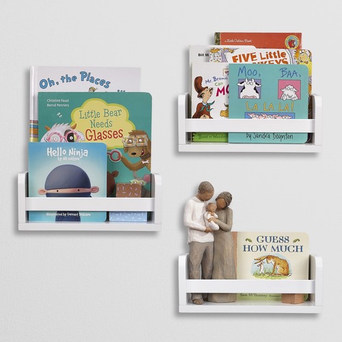 RiverRidge Kids Small 10” Floating Wall Mount Bookshelves 3Pack eBay