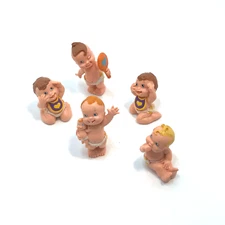 Five Vintage Galoob Magic Diaper Baby Babies PVC  2.5" 1990's Cake Topper
