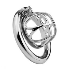 Stainless Steel Chastity Device Super Small Cage Men Locking Metal Belt 446 USA