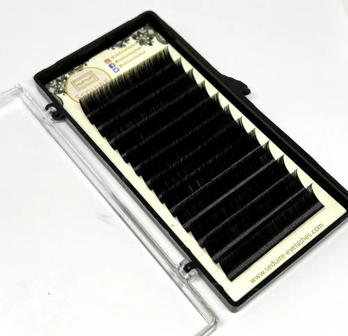 INDIVIDUAL EYELASHES SEMI PERMANENT VOLUME EXTENSIONS RUSSIAN LASHES FLUFFY UK