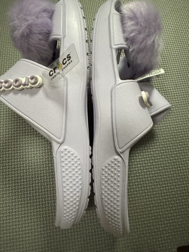 Crocs Classic FURSURE Sandal Womens size 8 Purple NEW - Picture 9 of 11