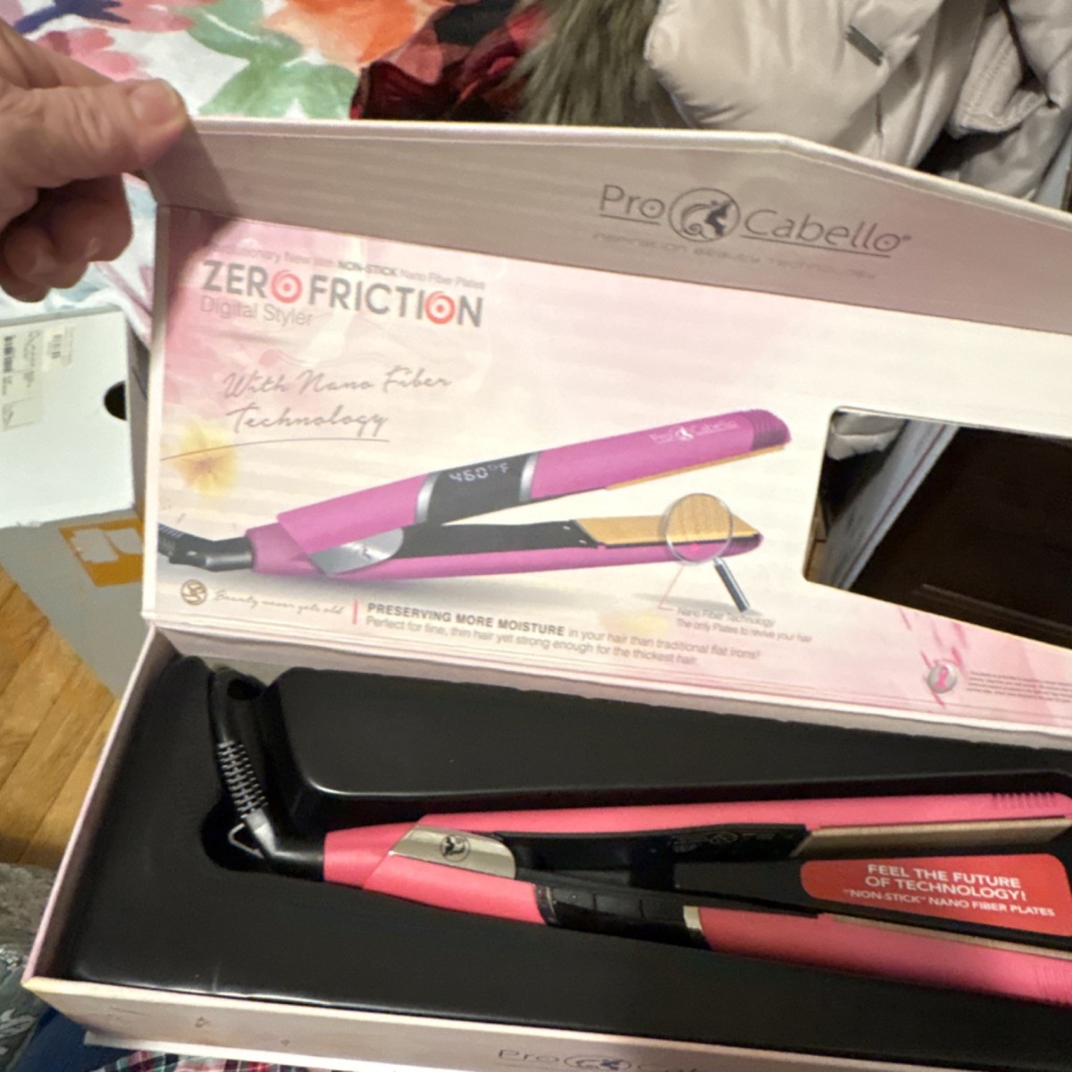 ProCabello Zero Friction Fuchsia, Pink Digital Styler 1” (Flat Iron) ProCabello Zero Friction Technology Nano Fiber Digital Hair  main image 4