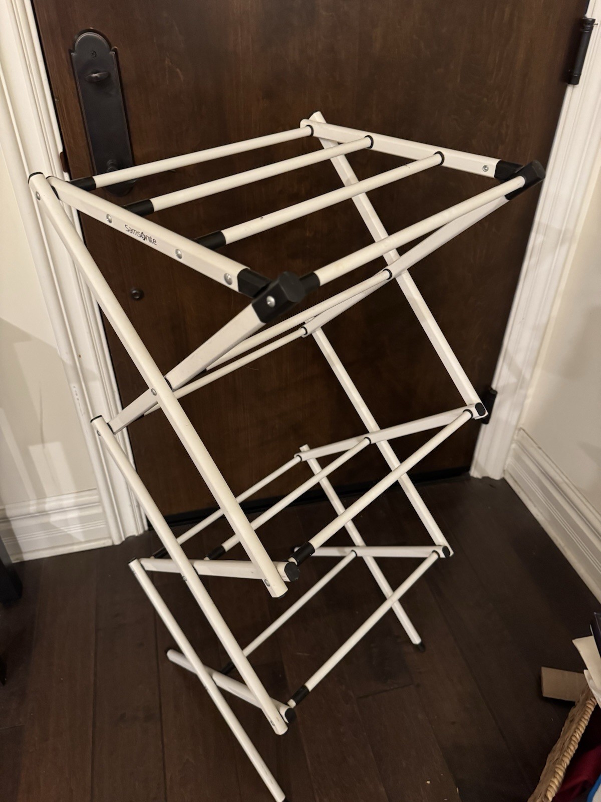 Rack Stand Portable Suitcase Holder White
