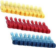 60pcs T-Taps Wire Terminal Connectors Insulated 22-10 AWG Quick Splice Combo Kit
