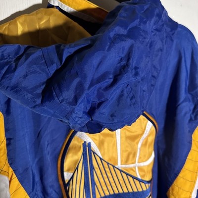 VTG 90s NBA GOLDEN STATE WARRIORS STARTER PULLOVER JACKET 1/4 Zip