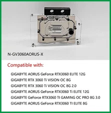 Granzon GPU Water Block For GIGABYTE AORUS RTX3060 TI ELITE/VISION 12G