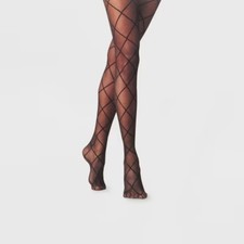 Women's Shift Sheer Tights Black S/M: High Waisted, Cotton Gusset