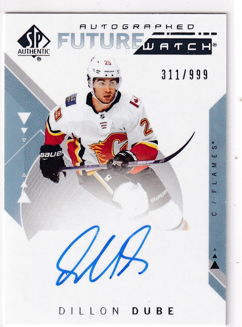 18/19 UD SP AUTHENTIC DILLON DUBE RC ROOKIE AUTOGRAPH AUTO /999 #194