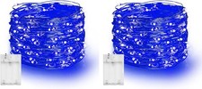 Dazzle Bright Fairy Lights Battery Operated, 2 Pack Total 40FT 120LED Silver