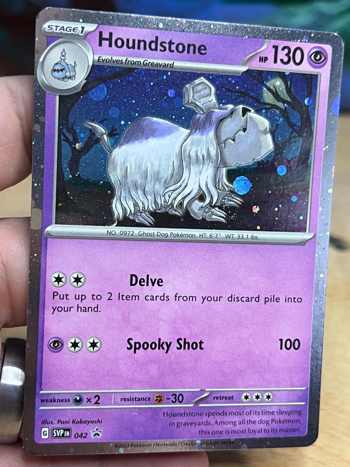 Scarlet & Violet Promo Houndstone 042 Holo Promo Pokemon NM/M