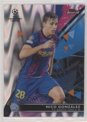 2021 Finest UEFA Champions League RayWave Refractor Nico Gonzalez Rookie RC r7o