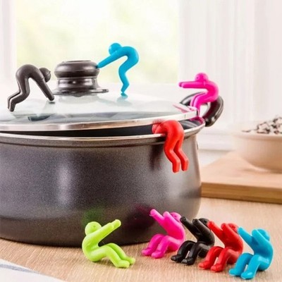 Mann geformt Pfannen topf Deckel halter  Stand Gadgets