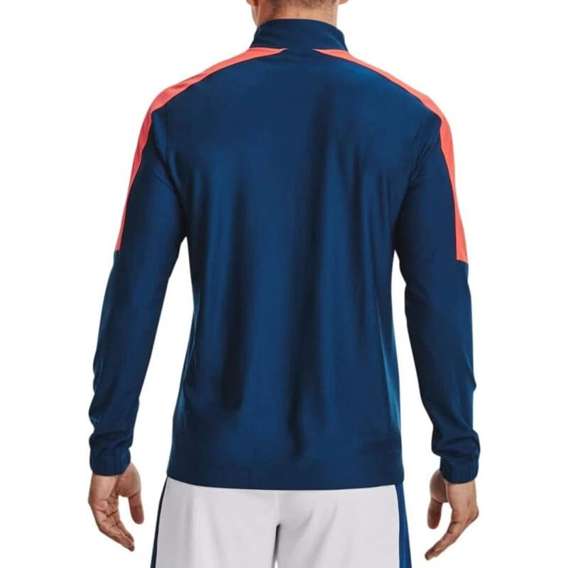 Under Armour Track Jacket Mens Challenger Navy Orange Sports Running Top S New - Image 2 of 4