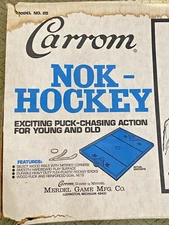 Vintage CARROM NOK HOCKEY  35" x 48" Pucks & Sticks