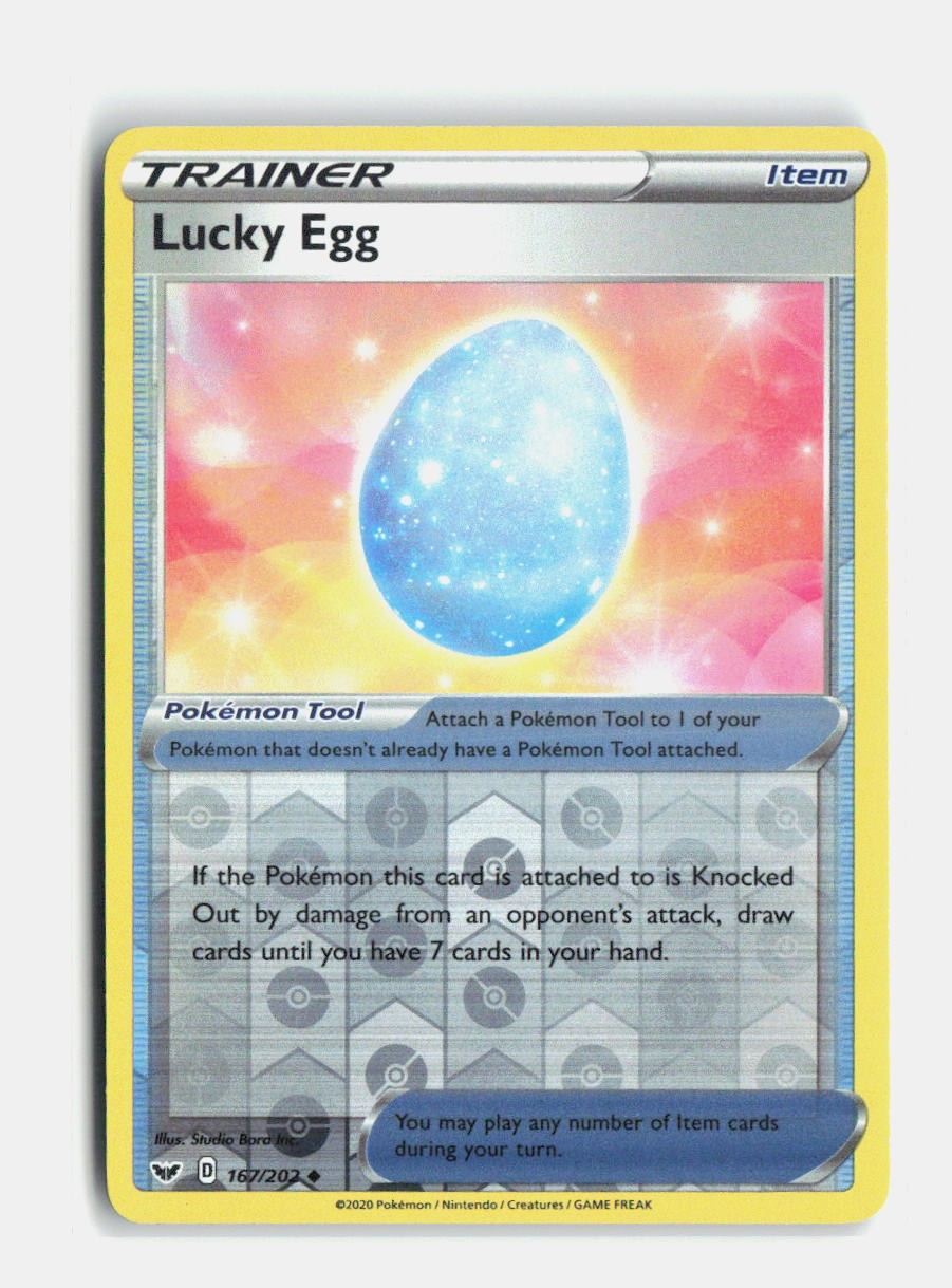 Lucky Egg 167/202 Reverse Holo SWSH01: Sword & Shield Base Set Pokemon NM