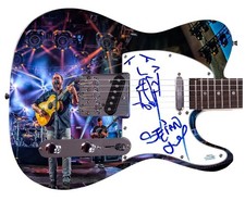 The Dave Matthews Band Stefan Lessard Signed Graphics Guitar w Sketch ACOA
