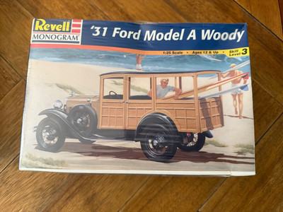 Revell Monogram 1931 Ford Model A Woody 1:25 Scale Model Kit Factory Sealed