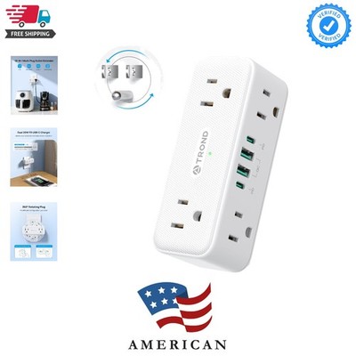 Outlet Extender with 360 Rotating Plug, Surge Protector Outlet Splitter with ...