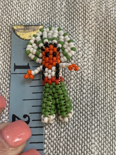 Vintage Indianer Kachina Puppe Indianer Häuptling Junge Samen Perle ohne Halskette - Bild 2 von 3