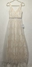 NEW Lulu  s Sweet Love Ivory Lace Beaded Maxi Dress Size: XS - Bride, Wedding