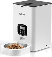 VOLUAS Automatic Cat Feeders - Timed Pet Feeder for Cats and Dogs with Dry Food 