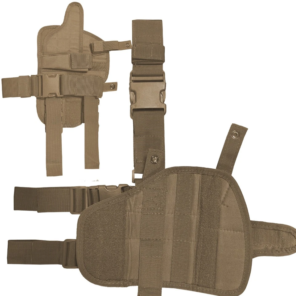 Pistola táctica ajustable pistola pierna caída muslo funda con bolsa Mag mano derecha Foto 4 de 4