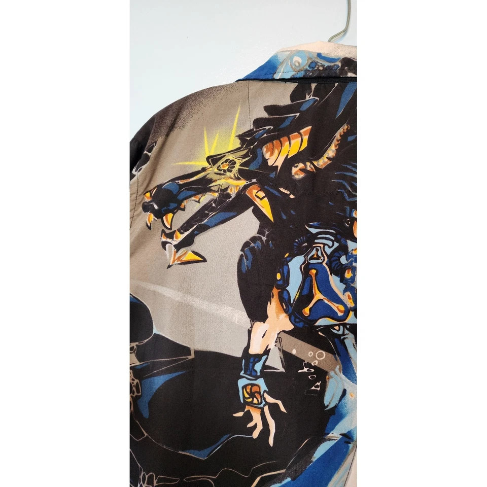 Camisa Emergency Exit Anime Manga Gráfica Manga Larga Abotonada Niños L 90s Vash? Foto 4 de 4