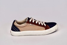 Taos Womens Plim Soul Blue Tan Comfort Casual Canvas Low Sneakers Shoes Size 9