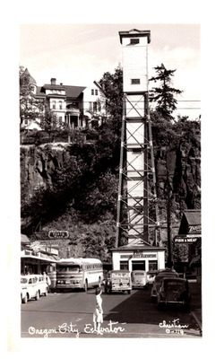 #ad Oregon City OR Oregon Elevator Real Photo RPPC Postcard $8.98