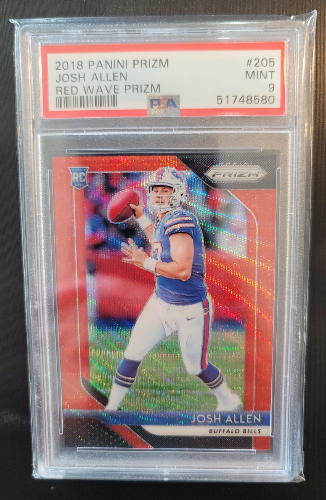2018 Panini Red Wave Prizm Josh Allen Rookie /149 PSA 9