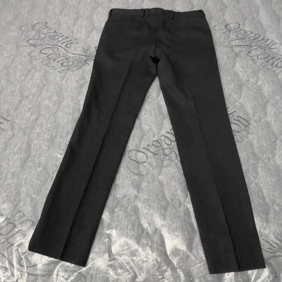 Pantalones de vestir Dries Van Noten pantalones de lana para hombre 31x31 ajustados espiga gris oscuro Foto 3 de 4