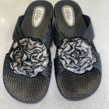 Ladies “Ella” Black Slip On Flip Flops- Size 5  USA 7 EUR 38 Worn once 