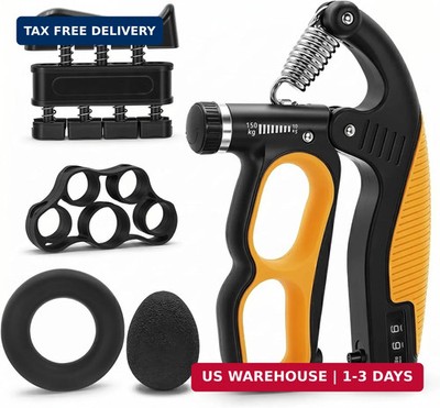Grip Strength Trainer Kit with Mechanical Counter, 5 Pack Hand Gripper Strengthe