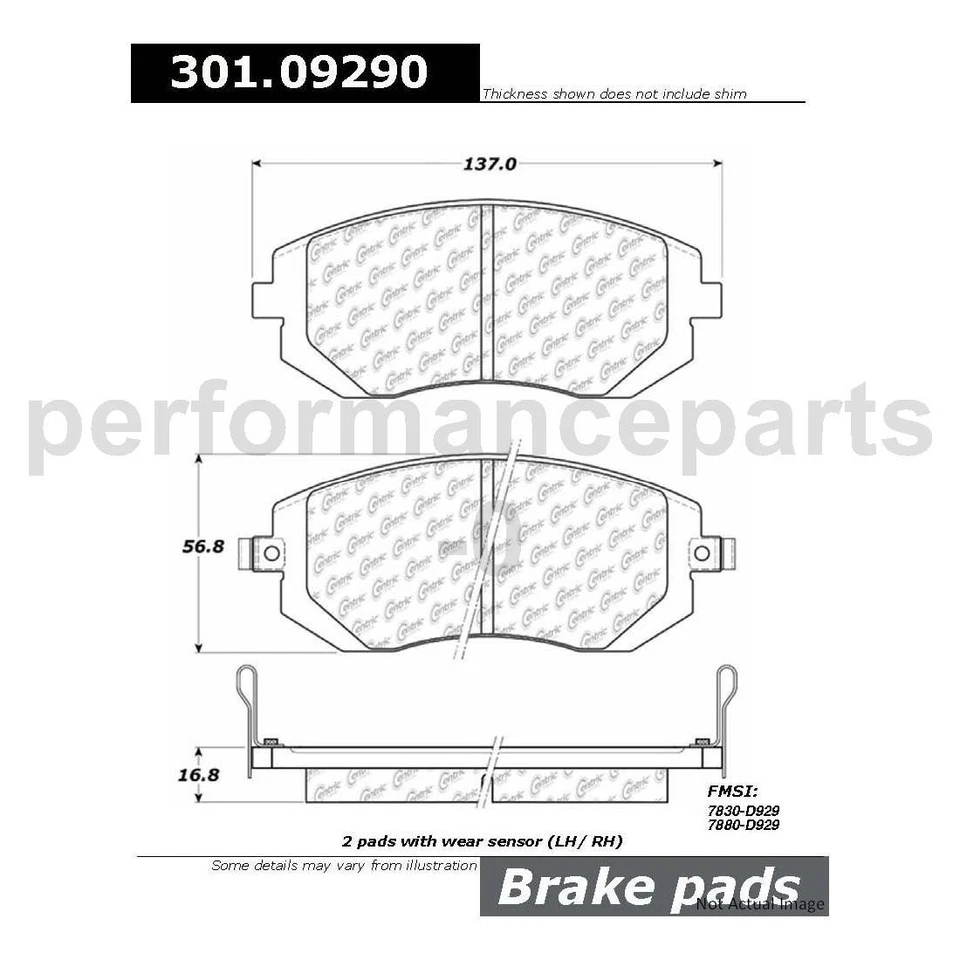 Juego de pastillas de freno de disco delanteras rotor de freno de disco para Subaru Legacy 2002-2005 Foto 4 de 4