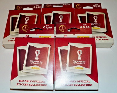 PANINI World Cup Qatar 2022 - 5 Blister  mit je 12 Tüten = 300 stickers Neu/OVP
