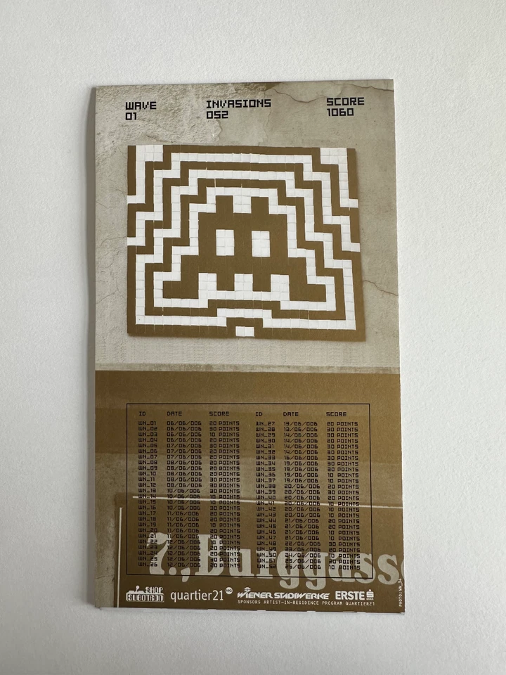 Space INVADER Invasion Map #15 Vienna Wien 2006 – mint condition! - Bild 2 von 2